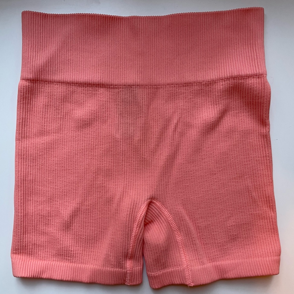 Old Navy Coral Ribbed Seamless Stretchy Shorts